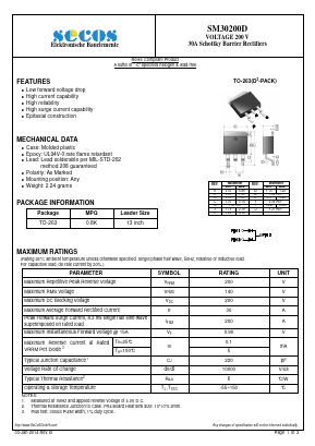SM30200D Datasheet PDF Secos Corporation.