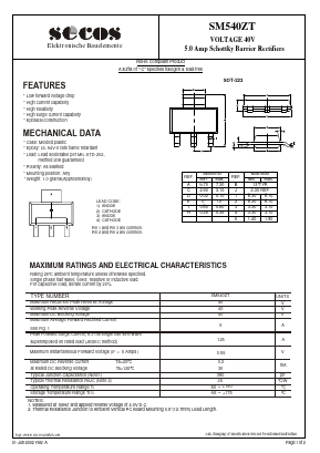 SM540ZT Datasheet PDF Secos Corporation.