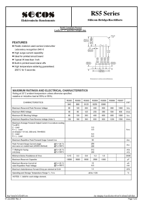 RS502 Datasheet PDF Secos Corporation.