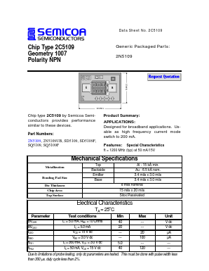SQ5109F Datasheet PDF Semicoa Semiconductor