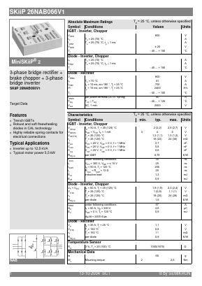SKIIP26NAB066V1 Datasheet PDF Semikron