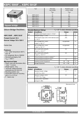 KBPC5002F Datasheet PDF Semikron