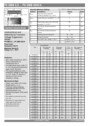 P6SMB10A Datasheet PDF Semikron