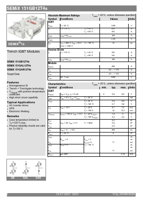 SEMIX151GAL12T4S Datasheet PDF Semikron