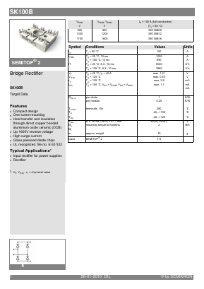 SK100B08 Datasheet PDF Semikron