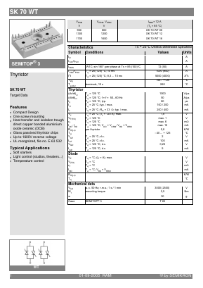 SK70WT12 Datasheet PDF Semikron