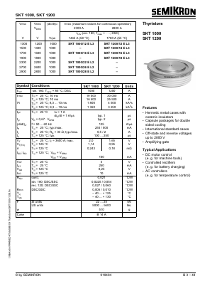 SKT1000-12EL3 Datasheet PDF Semikron