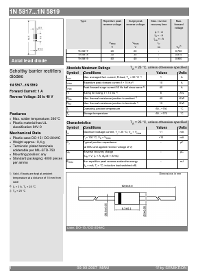 1N5818 Datasheet PDF Semikron