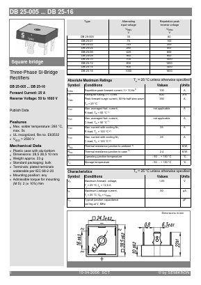 DB25-005 Datasheet PDF Semikron