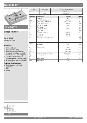 SK80D12F Datasheet PDF Semikron