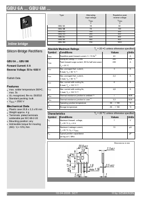 GBU6A_07 Datasheet PDF Semikron