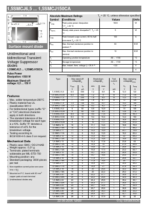 1.5SMCJ14CA Datasheet PDF Semikron