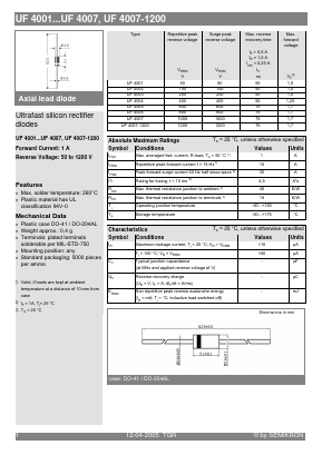 UF4007 Datasheet PDF Semikron