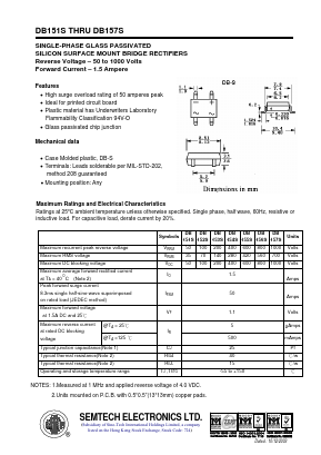 DB152S Datasheet PDF Semtech Electronics LTD.