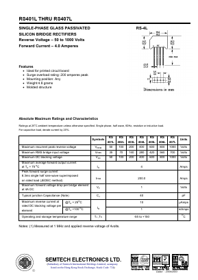 RS402L Datasheet PDF Semtech Electronics LTD.