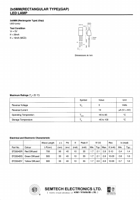 ST2002DR Datasheet PDF Semtech Electronics LTD.