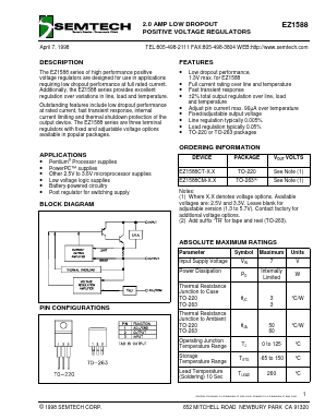 EZ1588CT-X.X Datasheet PDF Semtech Corporation