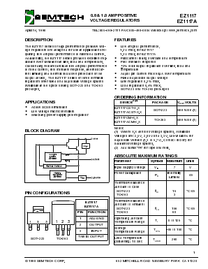 EZ1117-3.3 Datasheet PDF Semtech Corporation
