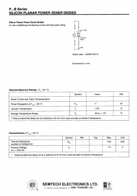 P2V7B Datasheet PDF Semtech Corporation