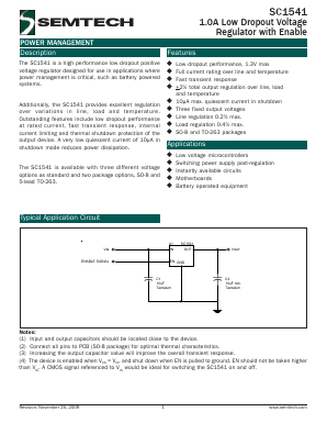 SC1541CM-1.8 Datasheet PDF Semtech Corporation