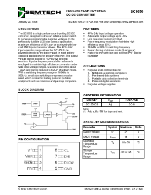SC1650 Datasheet PDF Semtech Corporation