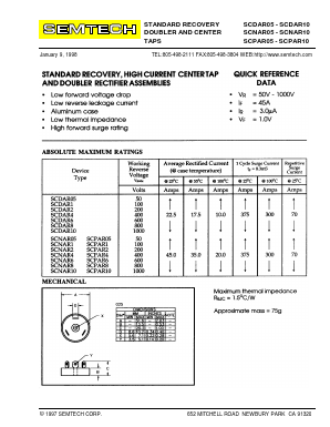 SCNAR2 Datasheet PDF Semtech Corporation