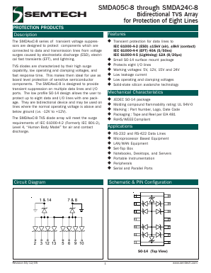 SMDA12C-8.TB Datasheet PDF Semtech Corporation