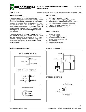 SC431LCSK-.5 Datasheet PDF Semtech Corporation