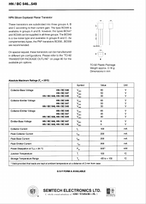 HN547 Datasheet PDF Semtech Corporation