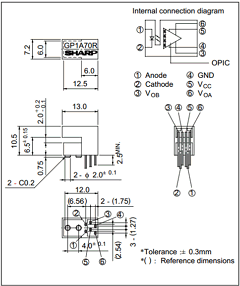 GP1A70R Datasheet PDF Sharp Electronics