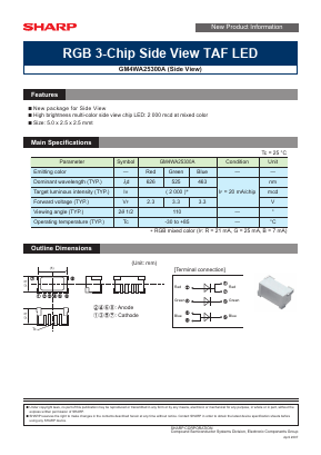 GM4WA25300A Datasheet PDF Sharp Electronics