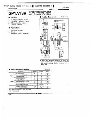 GP1A13R Datasheet PDF Sharp Electronics