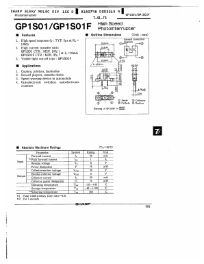 GP1S01 Datasheet PDF Sharp Electronics