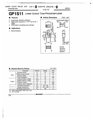 GP1S11 Datasheet PDF Sharp Electronics