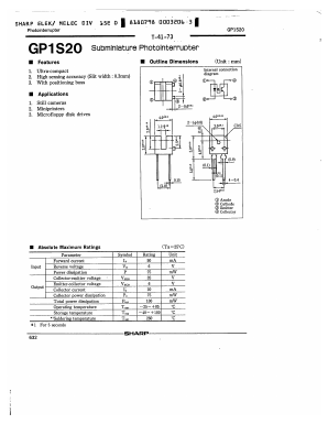 GP1S20 Datasheet PDF Sharp Electronics