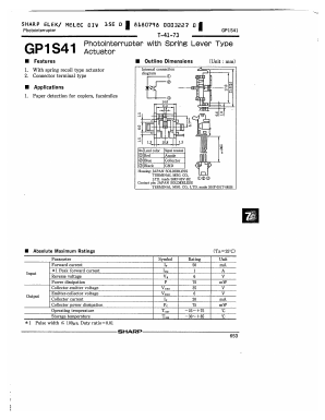 GP1S41 Datasheet PDF Sharp Electronics