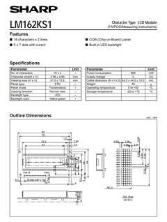 LM162KS1 Datasheet PDF Sharp Electronics