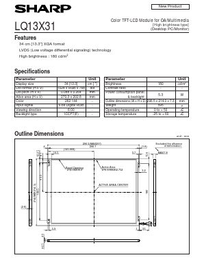 LQ13X31 Datasheet PDF Sharp Electronics