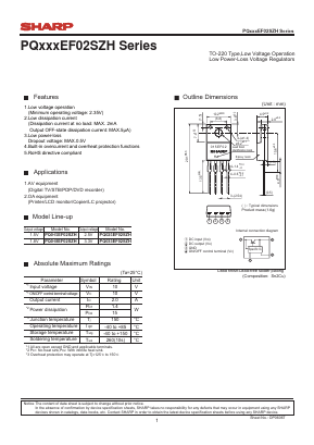 PQ025EF02SZH Datasheet PDF Sharp Electronics