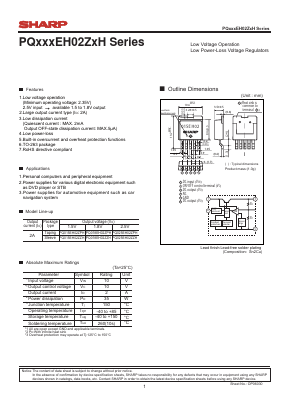 PQ025EH02ZZH Datasheet PDF Sharp Electronics
