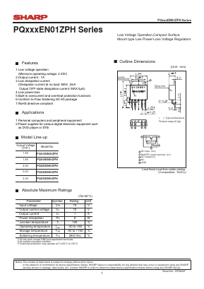 PQ030EN01ZPH Datasheet PDF Sharp Electronics