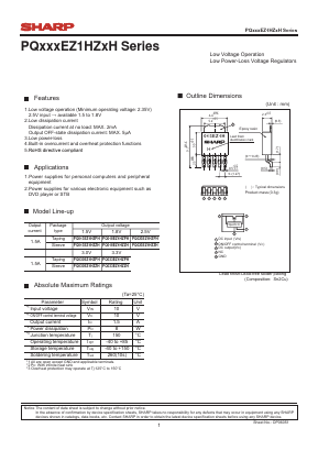 PQ025EZ1HZPH Datasheet PDF Sharp Electronics