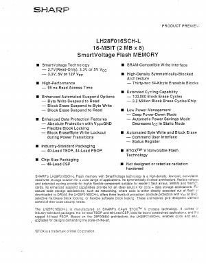 LH28F016SCHR-LF95 Datasheet PDF Sharp Electronics