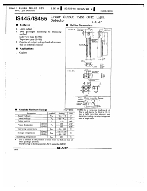 IS455 Datasheet PDF Sharp Electronics