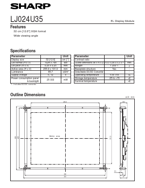 LJ64H052 Datasheet PDF Sharp Electronics