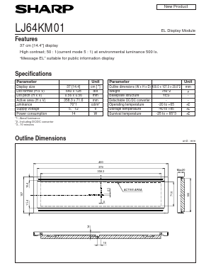 LJ64KM01 Datasheet PDF Sharp Electronics