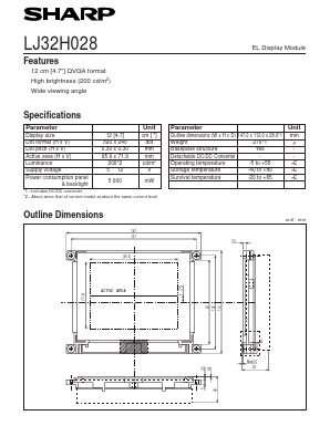 LJ32H028 Datasheet PDF Sharp Electronics