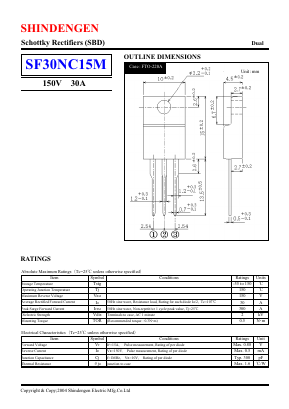SF30NC15M Datasheet PDF Shindengen
