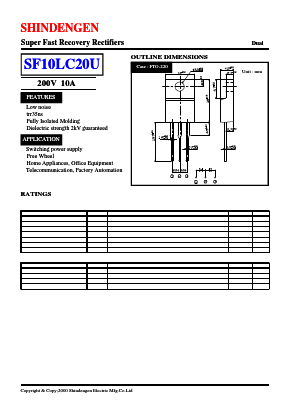 SF10LC20 Datasheet PDF Shindengen