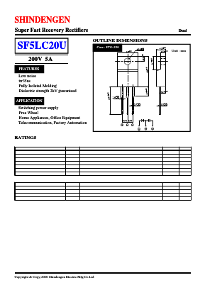 SF5LC20U Datasheet PDF Shindengen